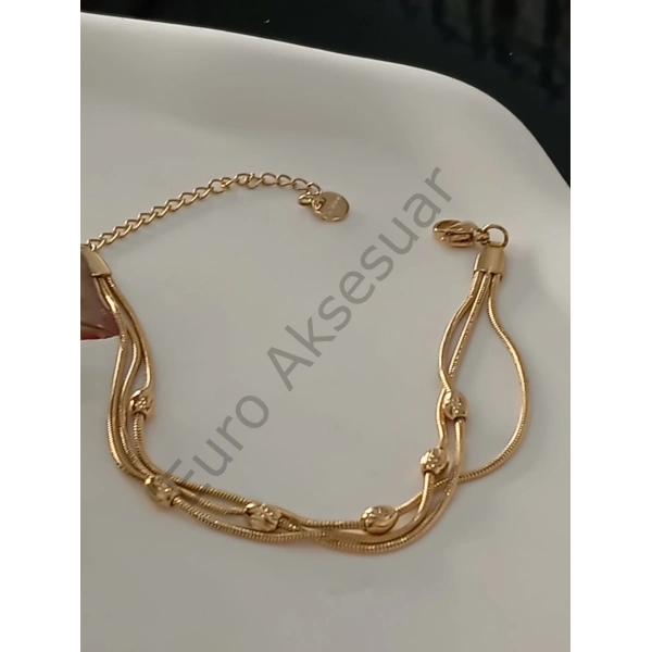 Çelik Üç Zincirli Arpa Bileklik
