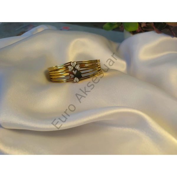 Çiçek Detaylı Çelik Kelepçe