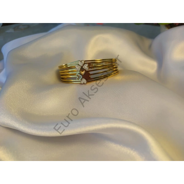 Çiçek Detaylı Çelik Kelepçe