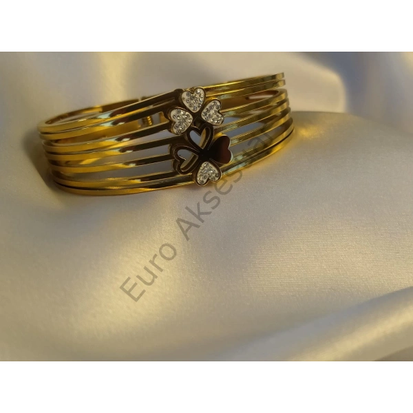 Çiçek Detaylı Çelik Kelepçe