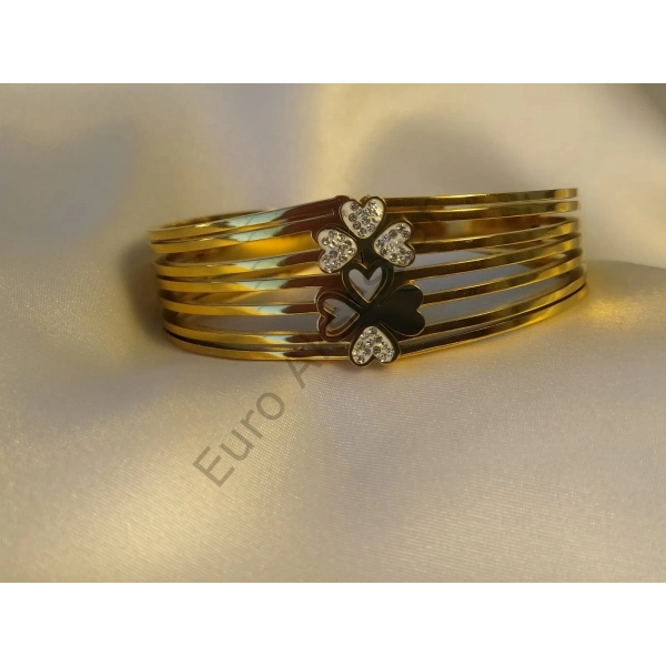 Çiçek Detaylı Çelik Kelepçe