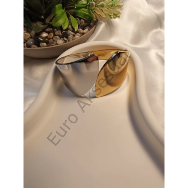 Çift Renk Çelik Kelepçe Bileklik