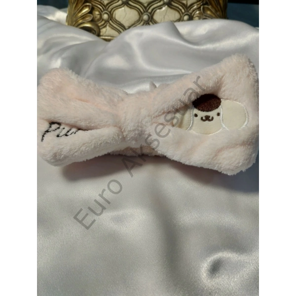 Krem Rengi Fiyonklu Saç Bandı