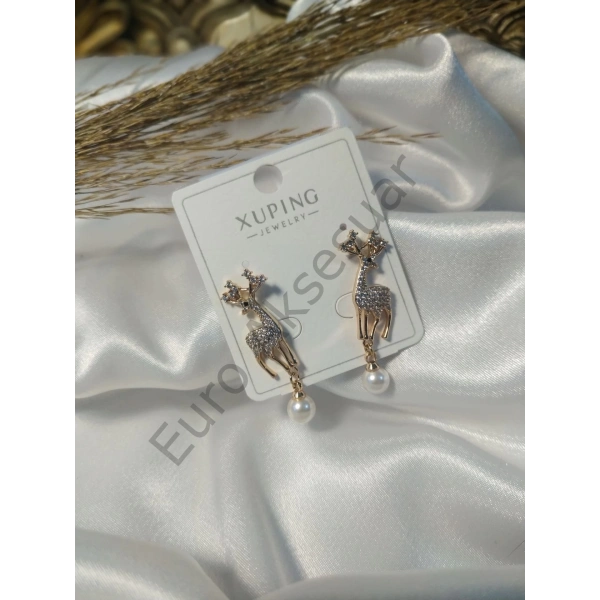 Geyik Figürlü VIP Küpe