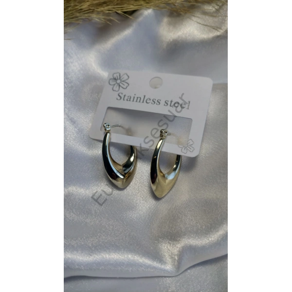 Gold Badem Figürlü Çelik Küpe