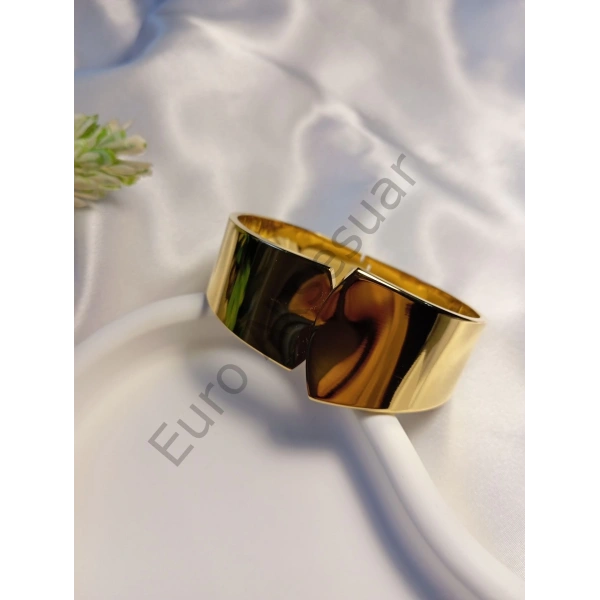 Gold Çelik Kelepçe Bileklik