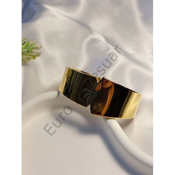 Gold Çelik Kelepçe Bileklik