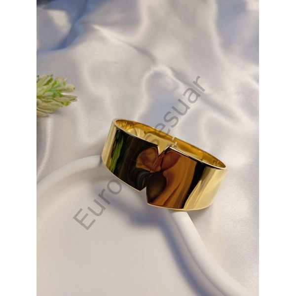 Gold Çelik Kelepçe Bileklik