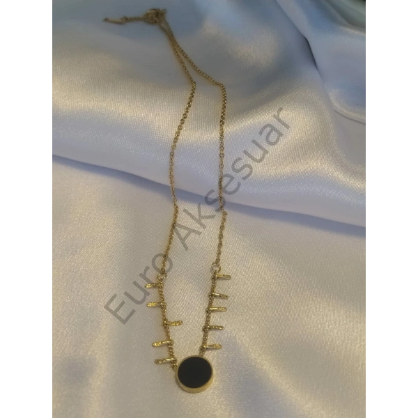 Halka Detaylı Çelik Kolye