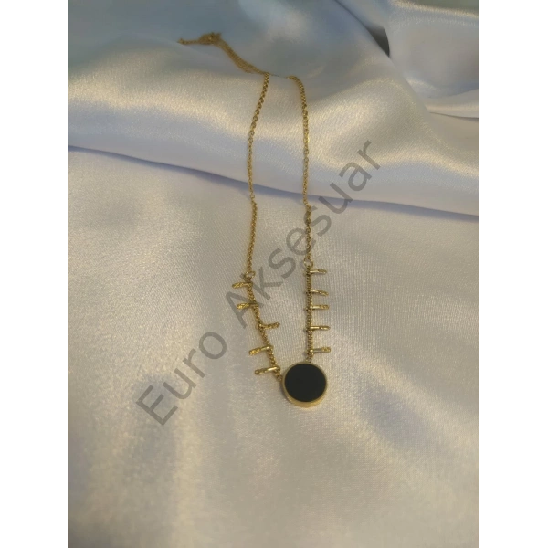 Halka Detaylı Çelik Kolye