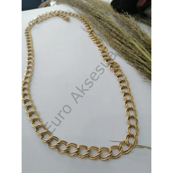 Halka Detaylı Çelik Kolye