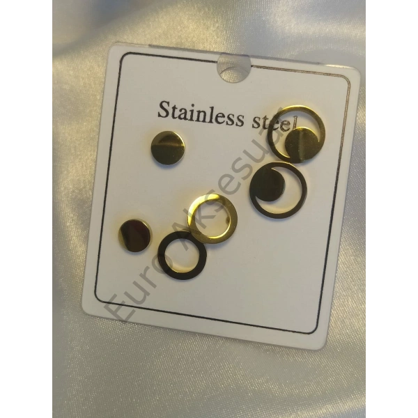 Halka Detaylı Çoklu Çelik Küpe