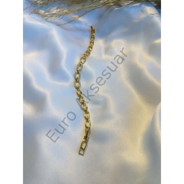 Halka Detaylı Vip Bileklik Gold