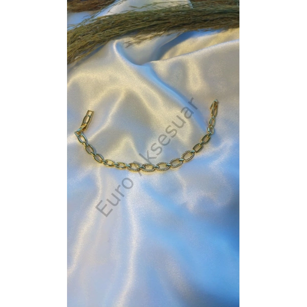 Halka Detaylı Vip Bileklik Gold