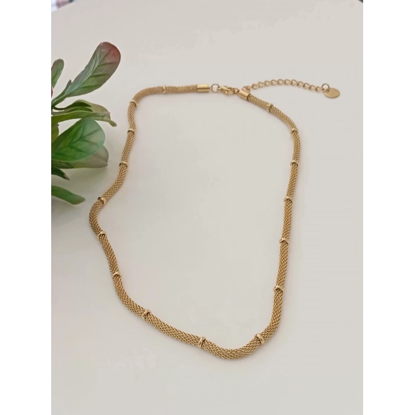 Hasır Zincir Detaylı Kolye