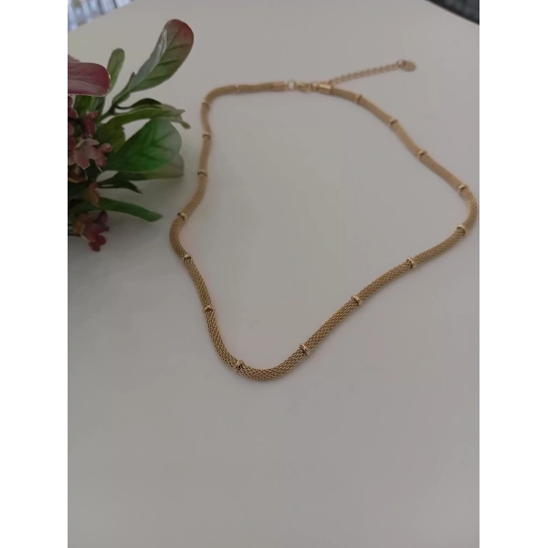 Hasır Zincir Detaylı Kolye