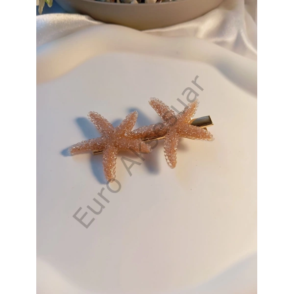 KAHVERENGİ DENİZYILDIZI FİGÜRLÜ YAN TOKA