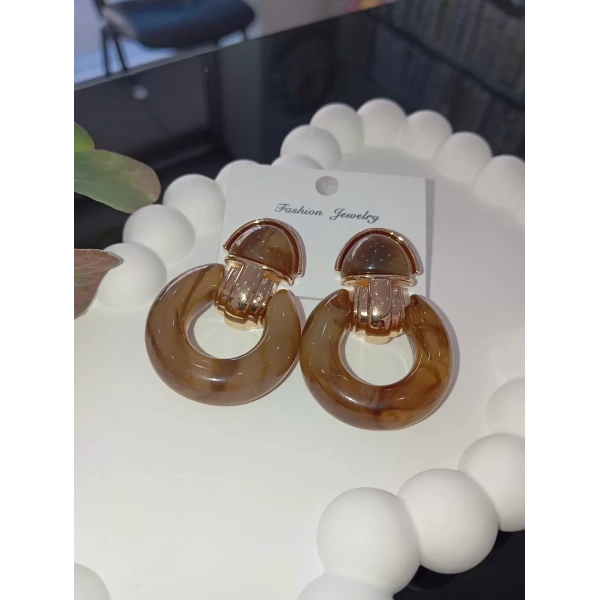 Kahverengi Özel Seri Küpe