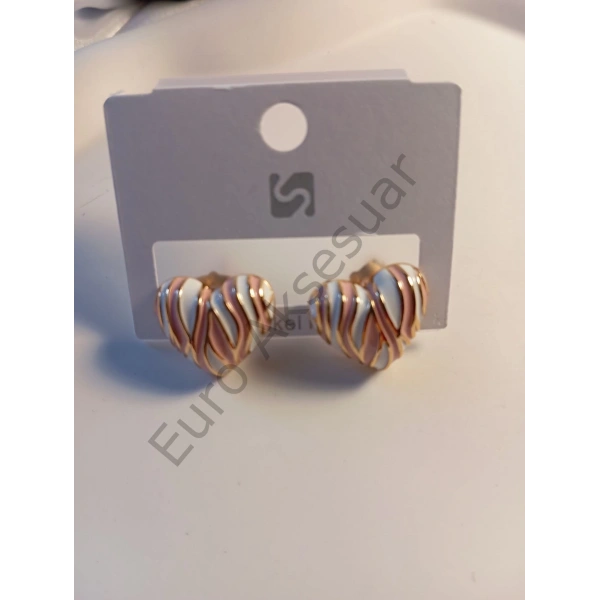 KALP DETAYLI BİJUTERİ KÜPE