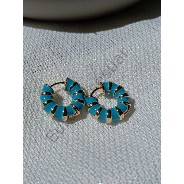 Mavi Renk Vintage Küpe