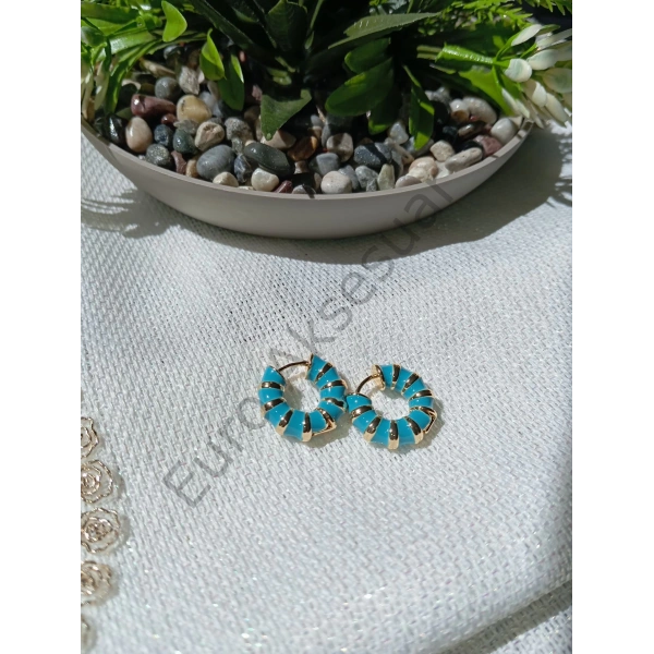 Mavi Renk Vintage Küpe