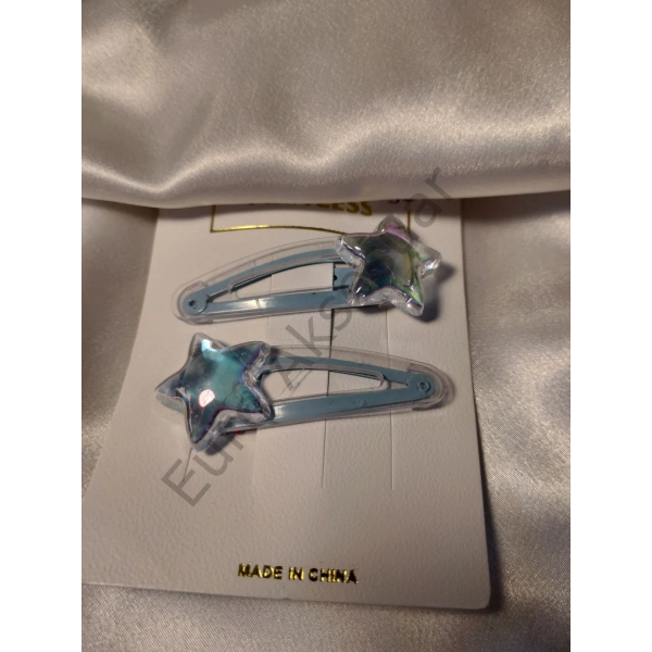 Mavi Yıldız Detaylı Çıtçıtlı Toka