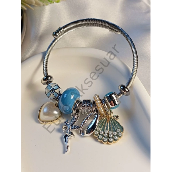 Melek Figürlü Charm Bileklik