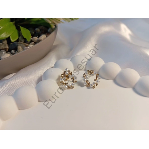 Minimal İncili Küpe