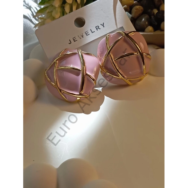 Pembe Bijuteri Küpe