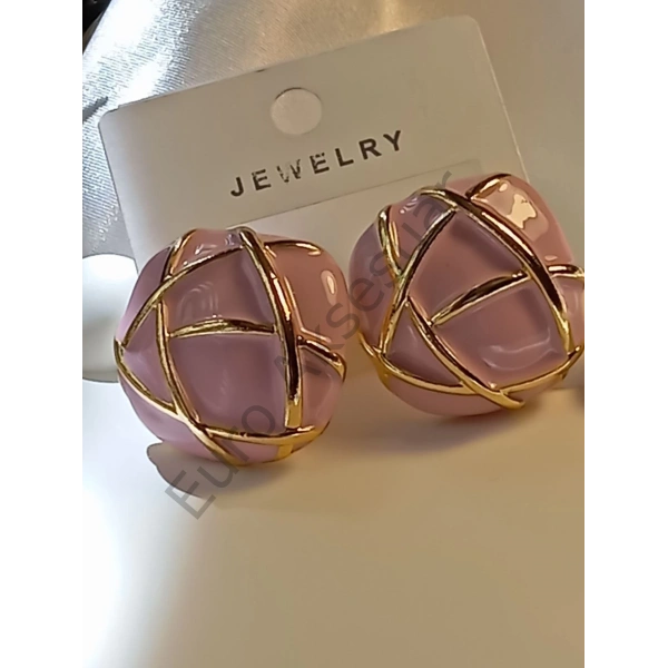 Pembe Bijuteri Küpe