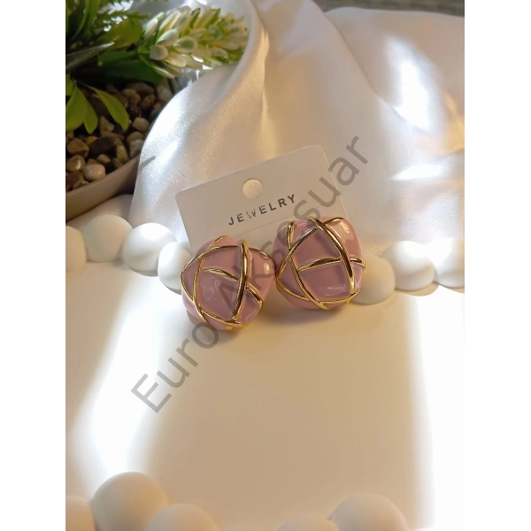Pembe Bijuteri Küpe