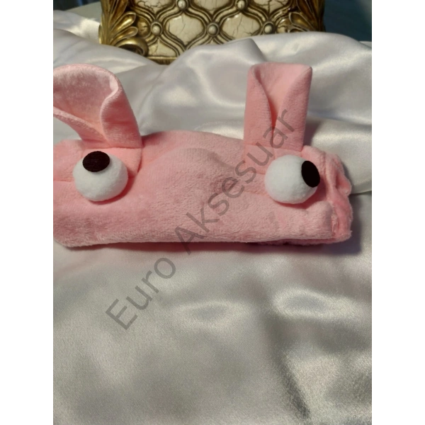 Pembe Renk Göz Detaylı Saç Bandı