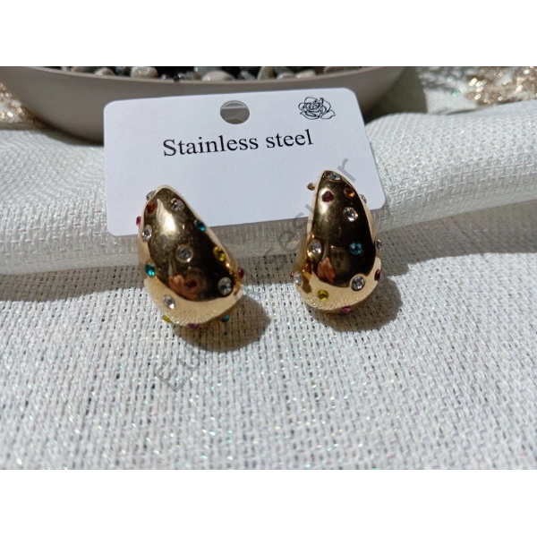 Renkli Taşlı Küpe