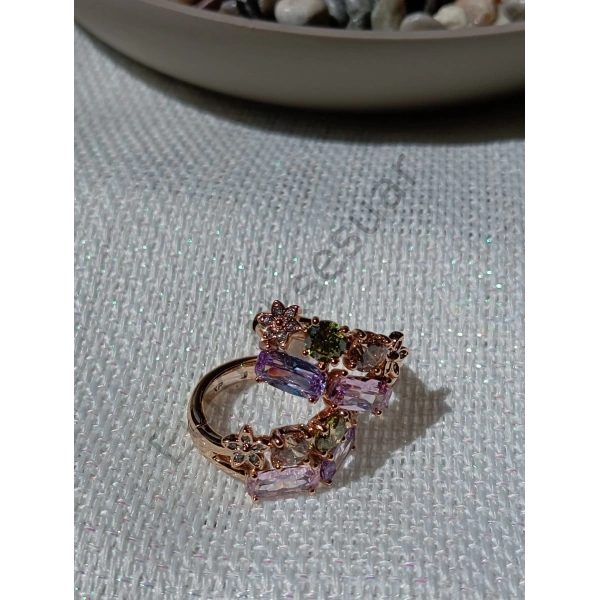 Renkli Zirkon Taşlı Vip Küpe