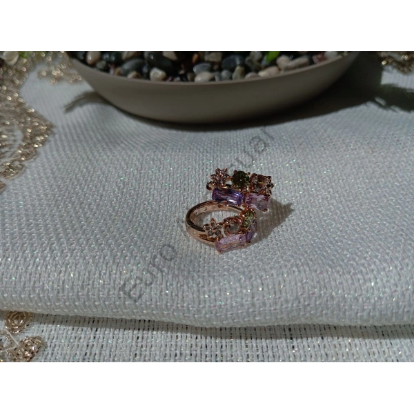 Renkli Zirkon Taşlı Vip Küpe