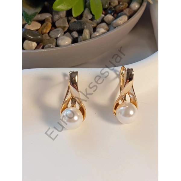 ROSE İNCİ DETAYLI VIP KÜPE