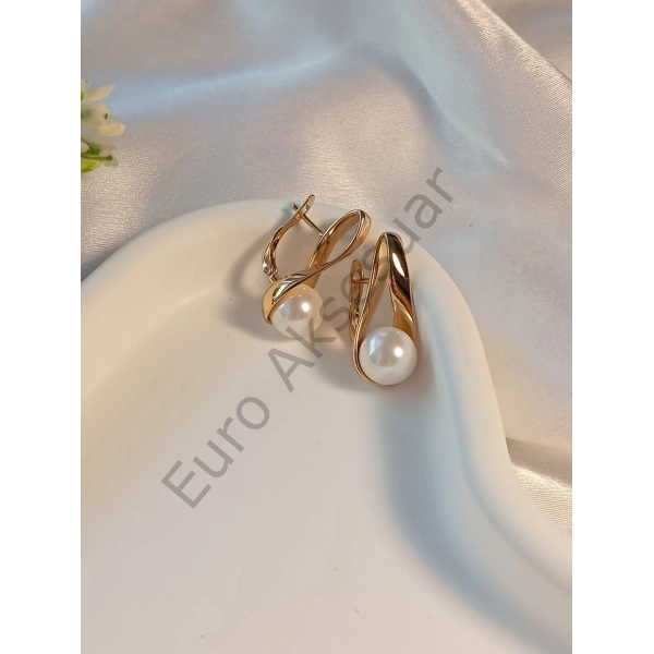 ROSE İNCİ DETAYLI VIP KÜPE