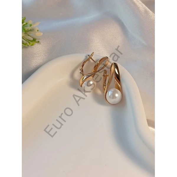 ROSE İNCİ DETAYLI VIP KÜPE