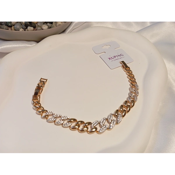 Rose Renk Xuping Jewelry Bileklik 17-19 cm