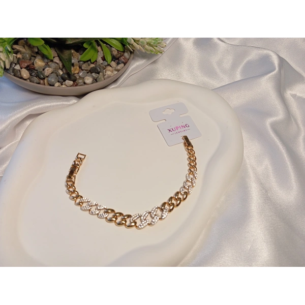 Rose Renk Xuping Jewelry Bileklik 17-19 cm