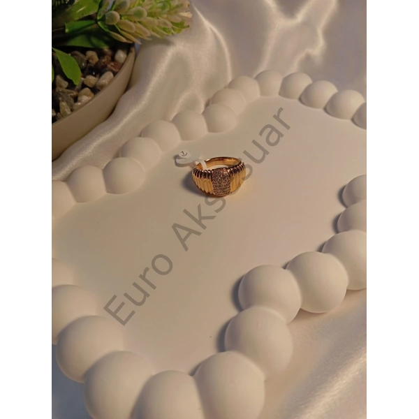 Rose Vip Yüzük - Taş Detaylı