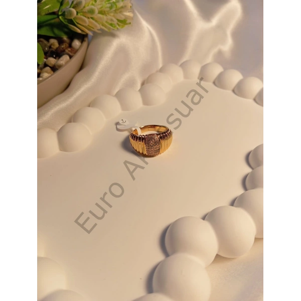 Rose Vip Yüzük - Taş Detaylı