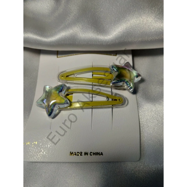 Sarı Yıldız Detaylı Çıtçıtlı Toka