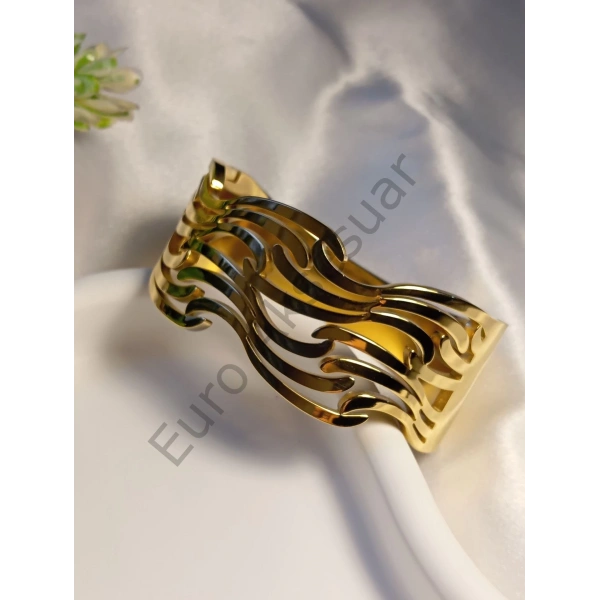 Şık Çelik Kelepçe Bileklik