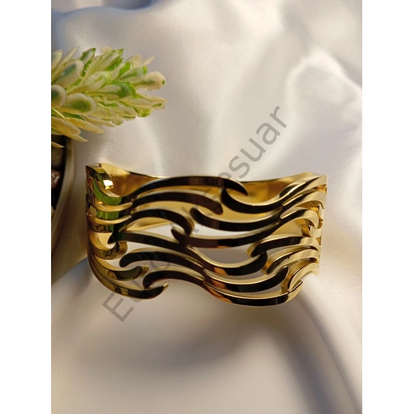 Şık Çelik Kelepçe Bileklik