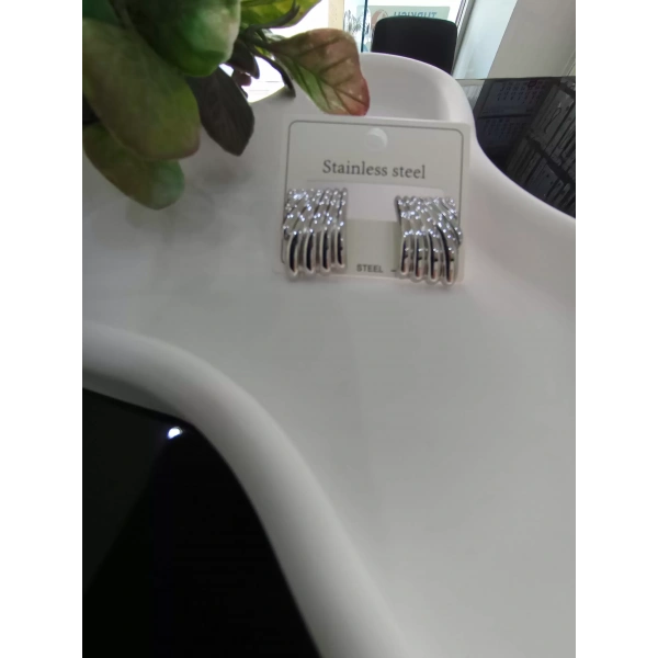 Silver Deniz Kabuğu Model Çelik Küpe