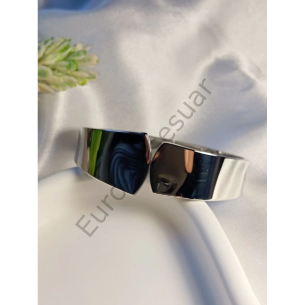 Silver Kalın Kelepçe Bileklik