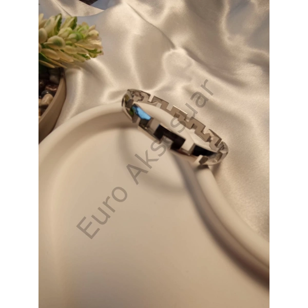 Silver Renk Zarif Çelik Kelepçe