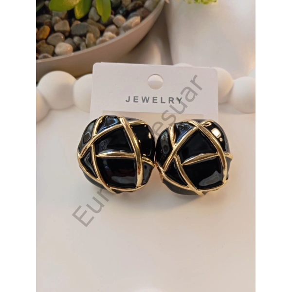 Siyah Bijuteri Küpe