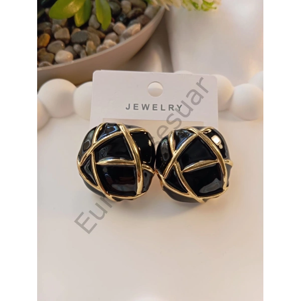 Siyah Bijuteri Küpe